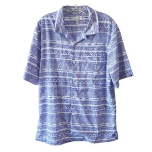 Coolibar UPF 50+ Hawaiian Shirt Sharks Tribal